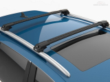 Příčníky Turtle Škoda Fabia III 2015-2021 s podélnými nosiči, černé tyče