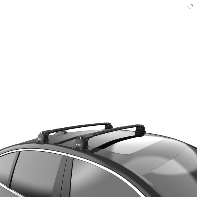 Střešní nosiče příčníky Turtle Peugeot Partner 2008-2018 fixní body, černé tyče