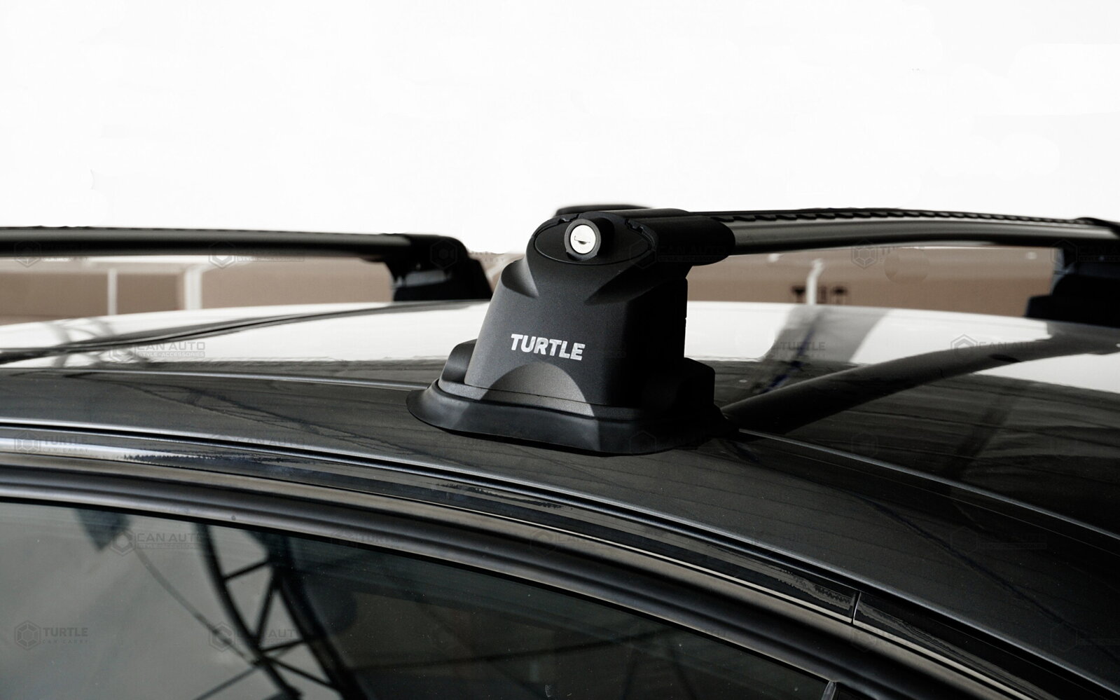 Střešní nosiče příčníky Turtle Peugeot Partner 2008-2018 fixní body, černé tyče