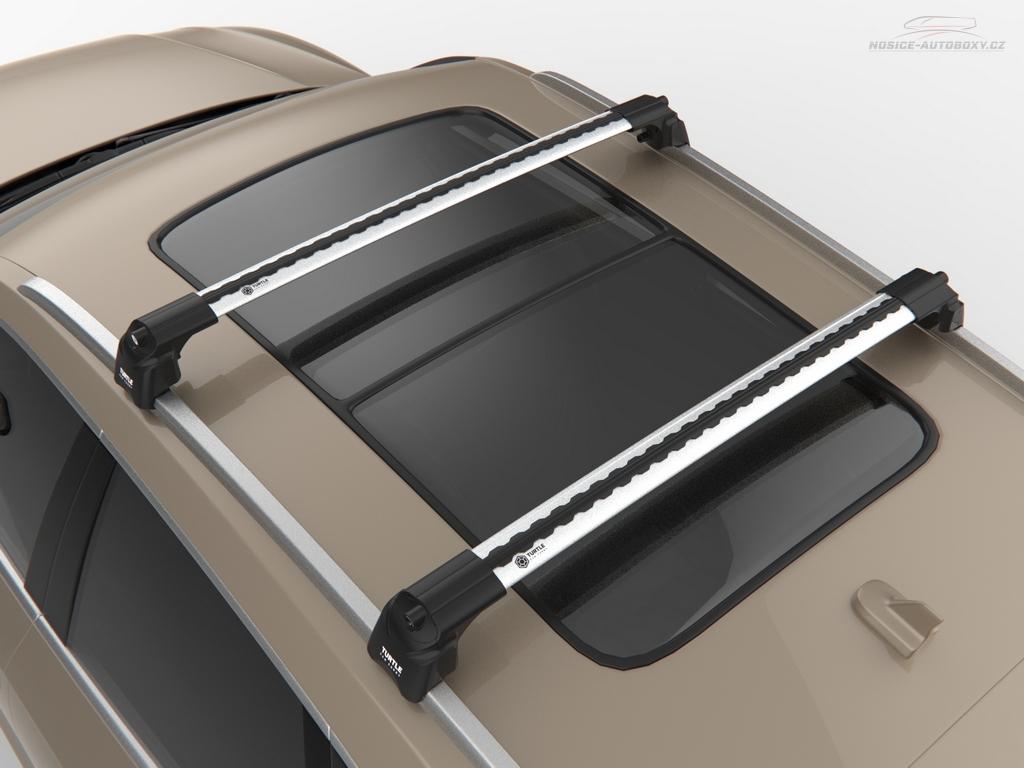Příčníky Turtle Suzuki Vitara 2015-2025 integrované podélníky, stříbrné tyče