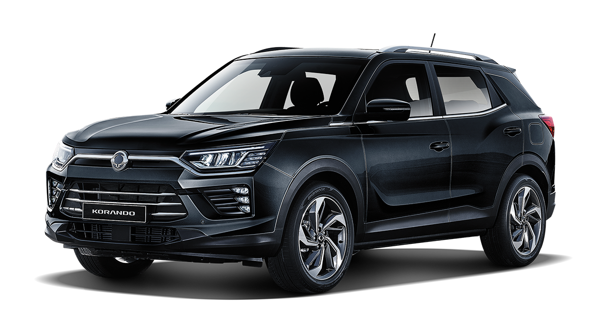 Příčníky Hakr Ssangyong Korando 2019-2026 s podélníky, alu tyče stříbrné