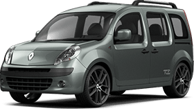 Příčníky Hakr Renault Kangoo 2008-2021 s podélníky, alu tyče stříbrné