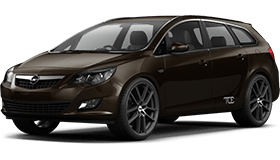 Příčníky Hakr Opel Astra J kombi 2010-2015 integrované podélníky, alu silver