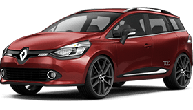 Příčníky Hakr Renault Clio Grandtour 2013-2019 s podélníky, alu tyče stříbrné