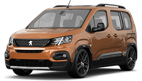 Příčníky Hakr Peugeot Rifter 2019-2023 s podélníky, alu tyče stříbrné