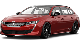 Příčníky Hakr Peugeot 508 kombi 2019-2025 integrované podélníky, alu silver