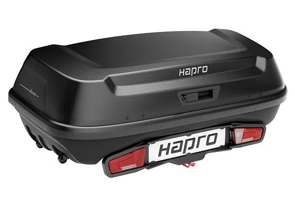 Box na tažné Hapro Boxer L Hexagon black