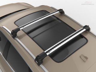 Příčníky Turtle Ford Mondeo kombi 2007-2014 integrované podélníky, stříbrné tyče