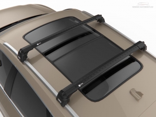 Příčníky Turtle Seat Leon ST 2013-2020 integrované podélníky, černé tyče